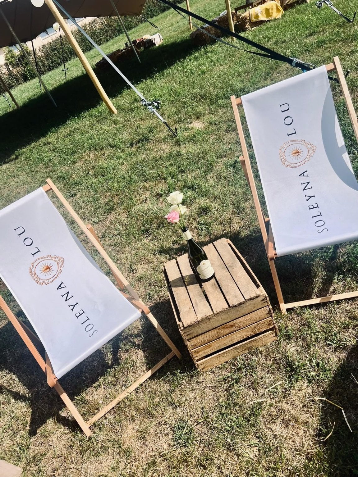 Soleyna Lou Liegestühle als Branding-Element für Events